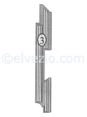 Tappeto 3 Laterale Sinistro per Lancia Flavia Coupé Pininfarina 1500-1800.