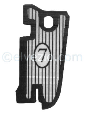 Tappeto 7 Laterale Baule per Lancia Flavia Coupé Pininfarina 1500-1800.