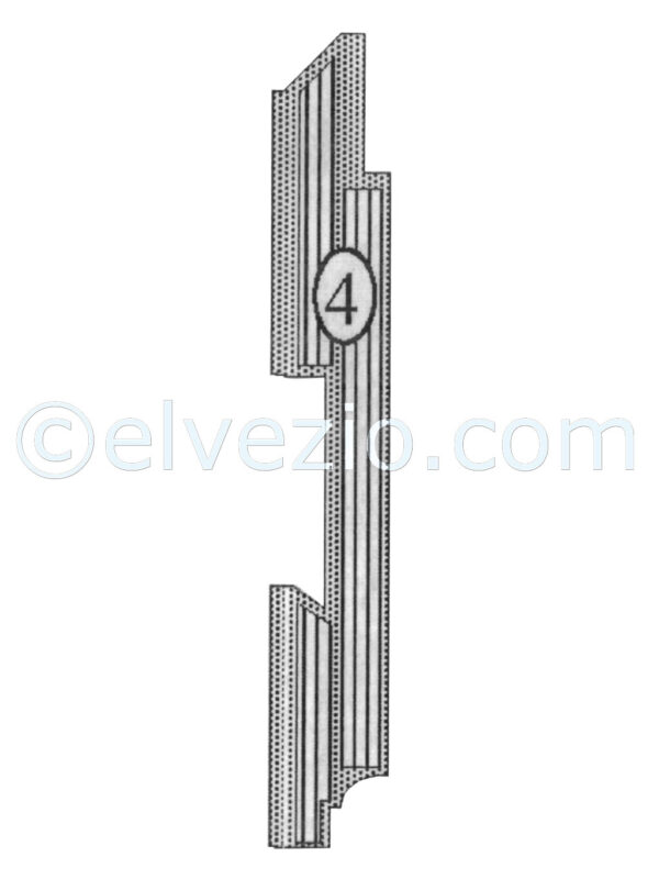 Tappeto 4 Laterale Destro per Lancia Flavia Coupé 2000.