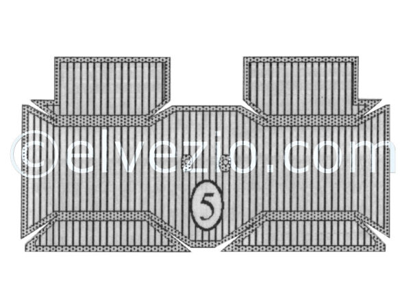 Tappeto 5 Posteriore Abitacolo per Lancia Flavia Coupé 2000.
