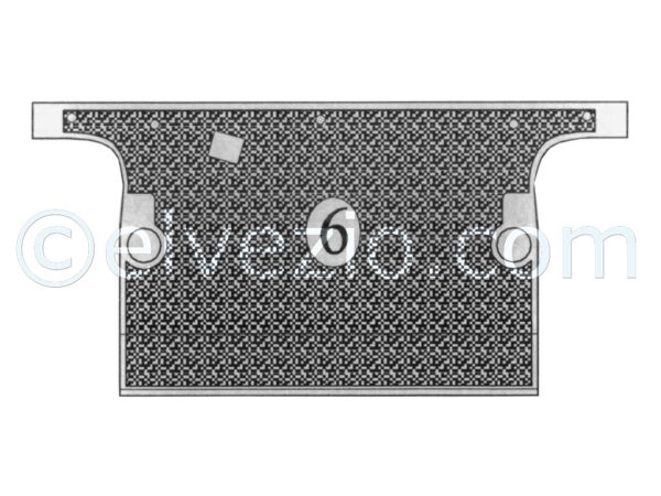 Tappeto 6 anteriore baule colore grigio