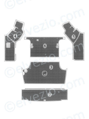 Serie tappeti bauliera colore grigio