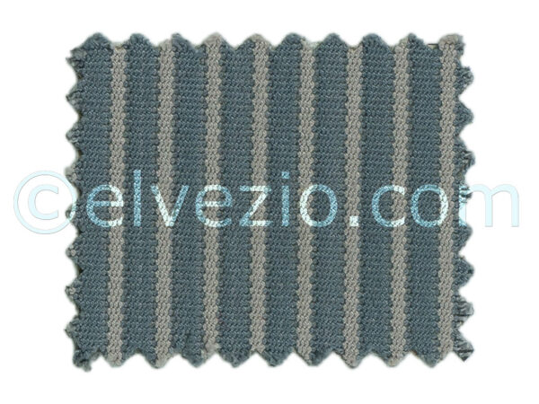 Tessuto Rigato colore Grigio su Blu