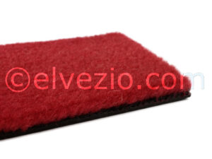 Moquette in Lana colore Rosso Medio - Base Sintetica