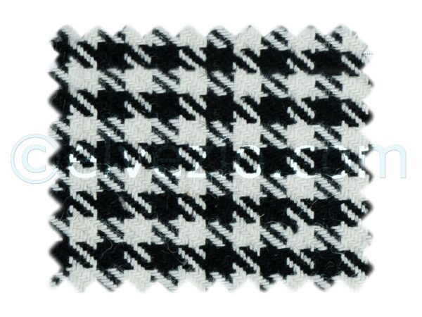 Pepita Small Fabric in White / Black Color for Porsche.