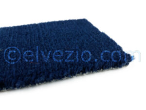 Moquette in Lana colore Blu Medio - Base Naturale