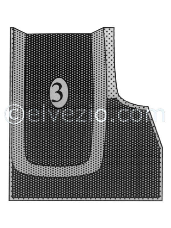 Front Right Side Rubber Mat #3 for Piaggio Vetturetta