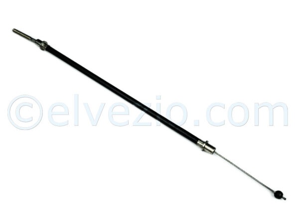 Cavo Acceleratore A Pedale per Fiat 124 Berlina, 124 Coupé e 124 Spider fino al 1975. Misura Guaina 250 mm. Misura Cavo 350 mm. Rif. O.E. 4162231-4291977.