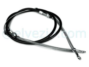 Handbrake Cable for Fiat 126 1st Series, 126 Personal and 126 FSM. Sheath Size 735 +735 mm. Cable Size 2360 mm. Rif. O.E. 4273200-92502088