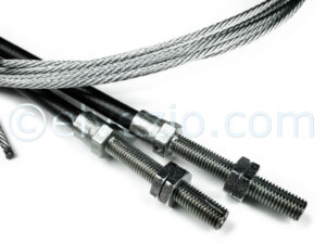 Cavo Freno A Mano per Lancia Fulvia Coupé, Fulvia Berlina e Flavia Tutti I Modelli. Misura Guaina 915+915 mm. Misura Cavo 3800 mm. Rif. O.E. 81719820-82262902.