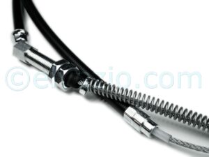 Handbrake Cable for Fiat 126 Bis. Sheath Size 735 +735 mm. Cable Size 2360 mm. Rif. O.E. 4345508